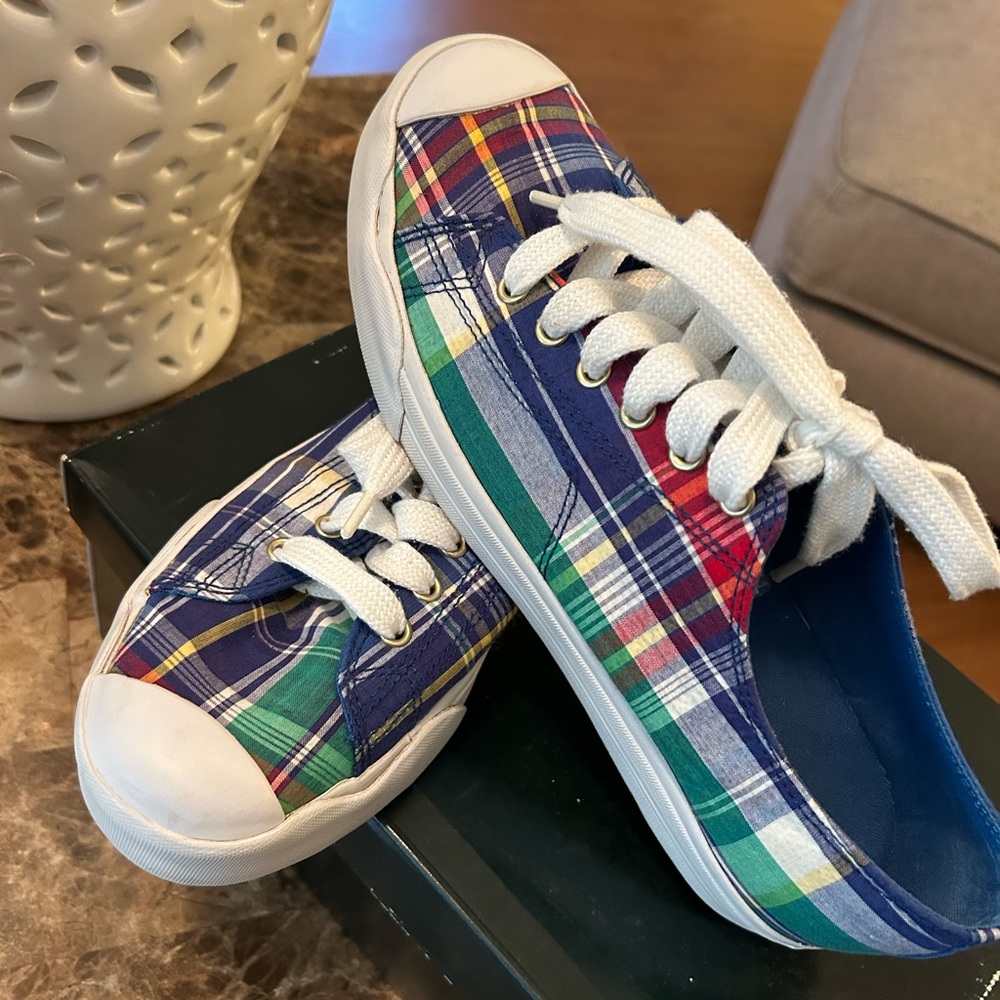 Ralph Lauren Double RL Blue and Red Sneakers - Picture 2 of 5